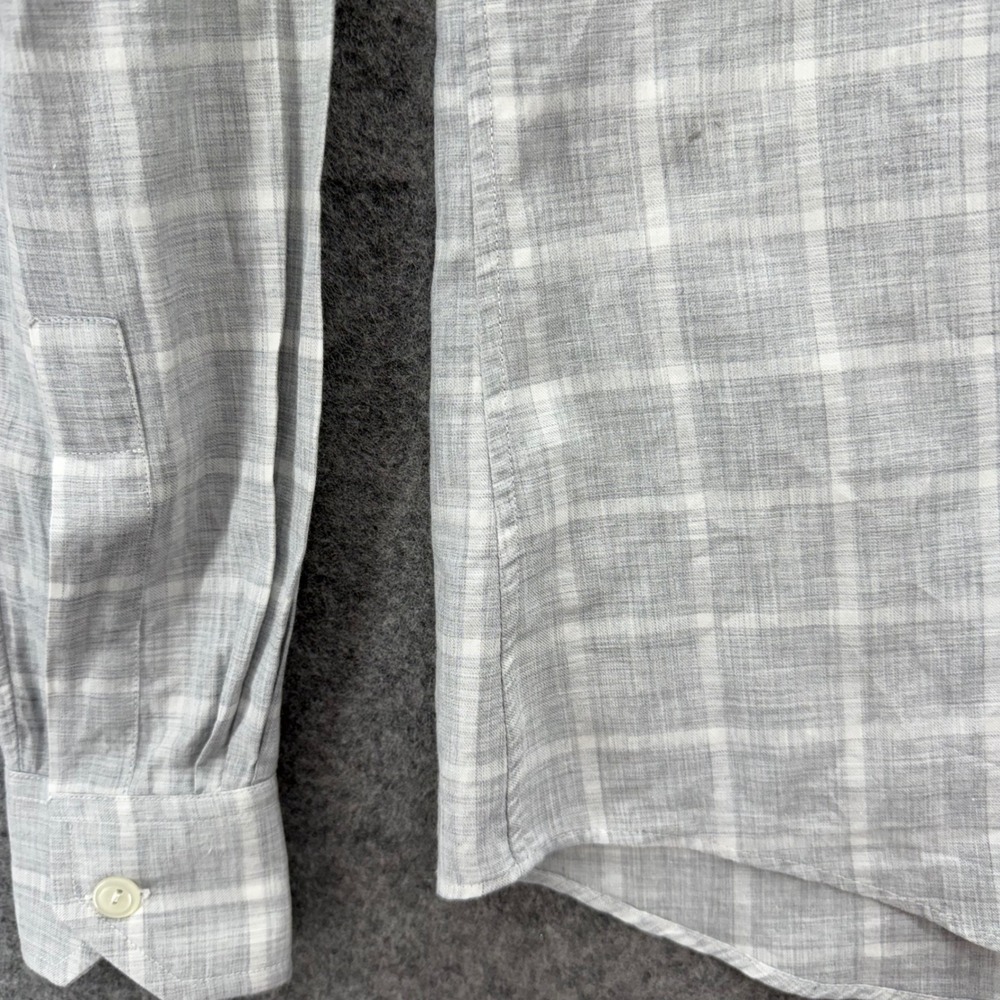 Sarah Alexandra The Weekend Shirt Size 4 Grey Windowpane Cotton Quiet Luxury - Picture 8 of 12